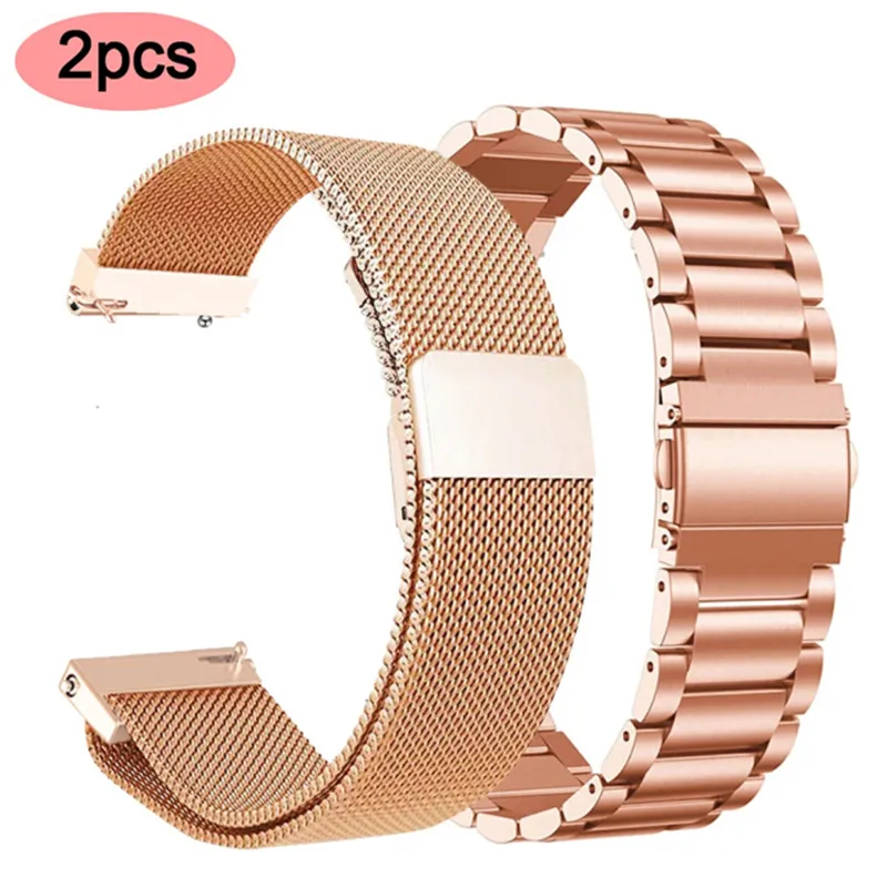 Magnetic Metal Straps For Garmin Vivoactive 3 4 4s Venu 2 plus 2s Stainless Steel Bracelet for Venu sq Forerunner 158 245 645