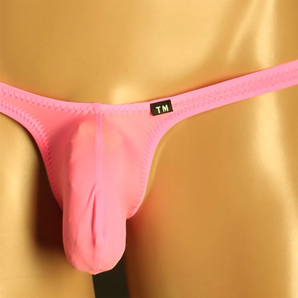 

Fashion Sissy Panties Mens Low-rise Bulge Pouch Thong G-string Bikini Breathable Underwear Underpants Трусы Мужские
