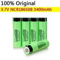 100 original ncr18650b 3400mah rechargeable lithium battery 3 7v 18650 battery 3400mah free of postageled flashlight