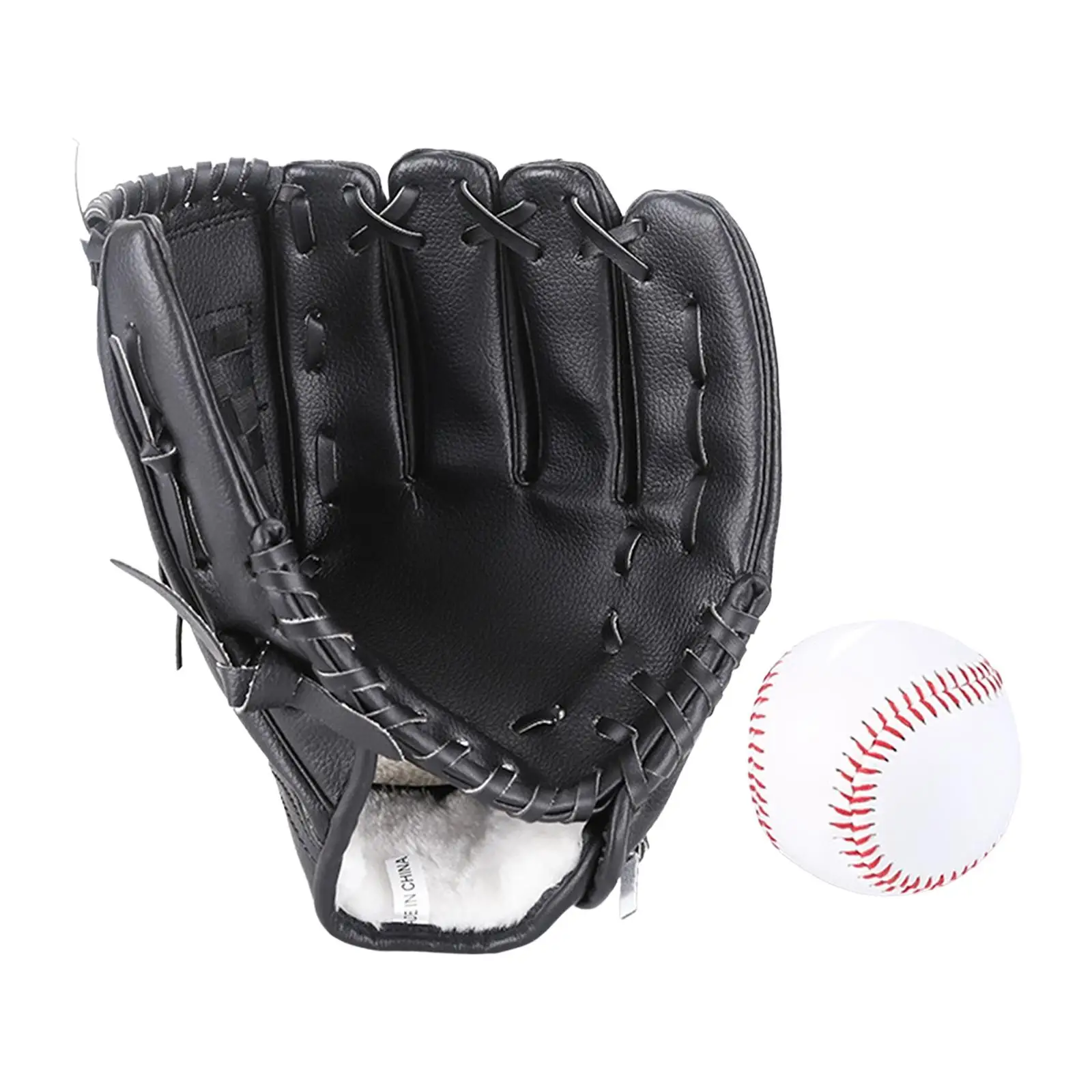 

Baseball Fielding Glove and Ball Softball Mitt Lightweight Accessories Left Hand Glove Reinforced for Pitcher Beginner Training