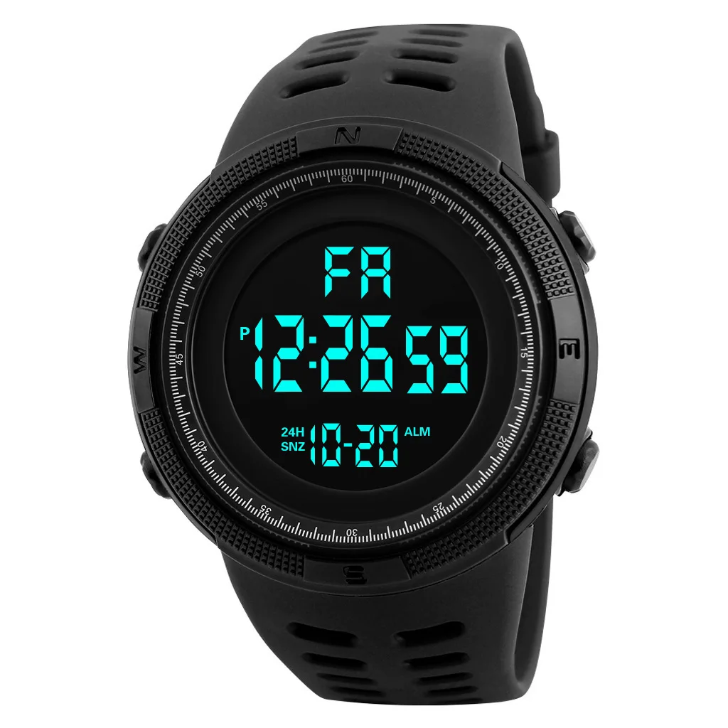 Fashion Sports Men's Electronic Watch Personality Trend Electronic Watch Waterproof Large Dial Watch Low Price Watch