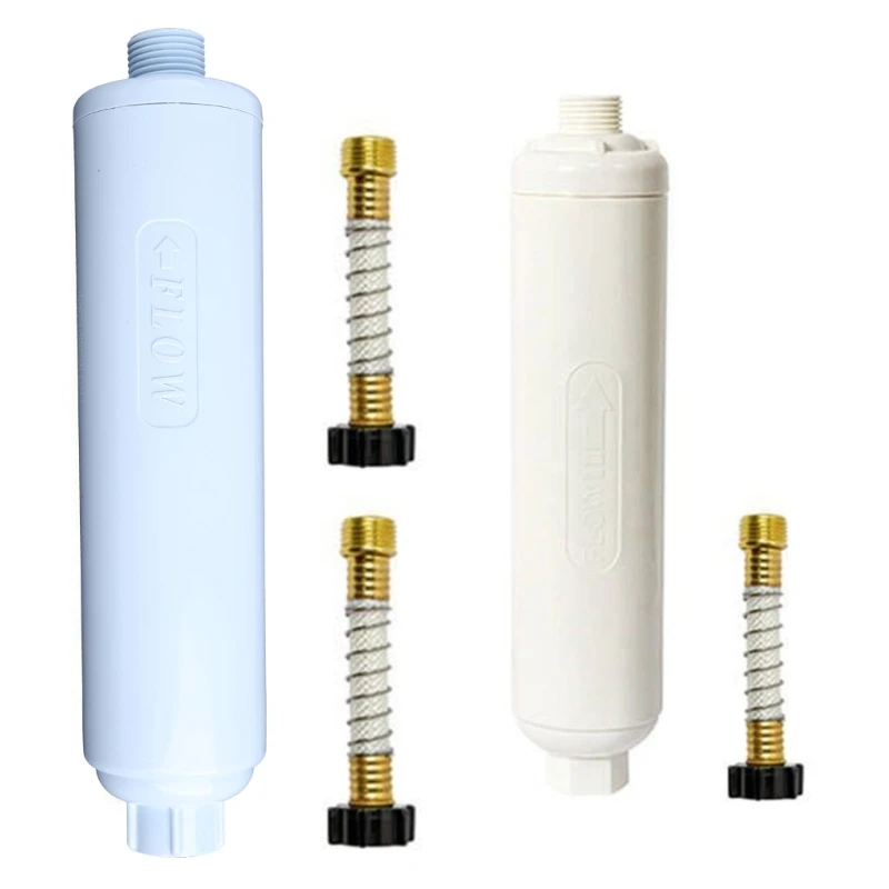 

Garden Hose Water Filter with Hose Protector Mist Cooling System Reduces Chlorine Bad Taste Odor for Gardening and Pets