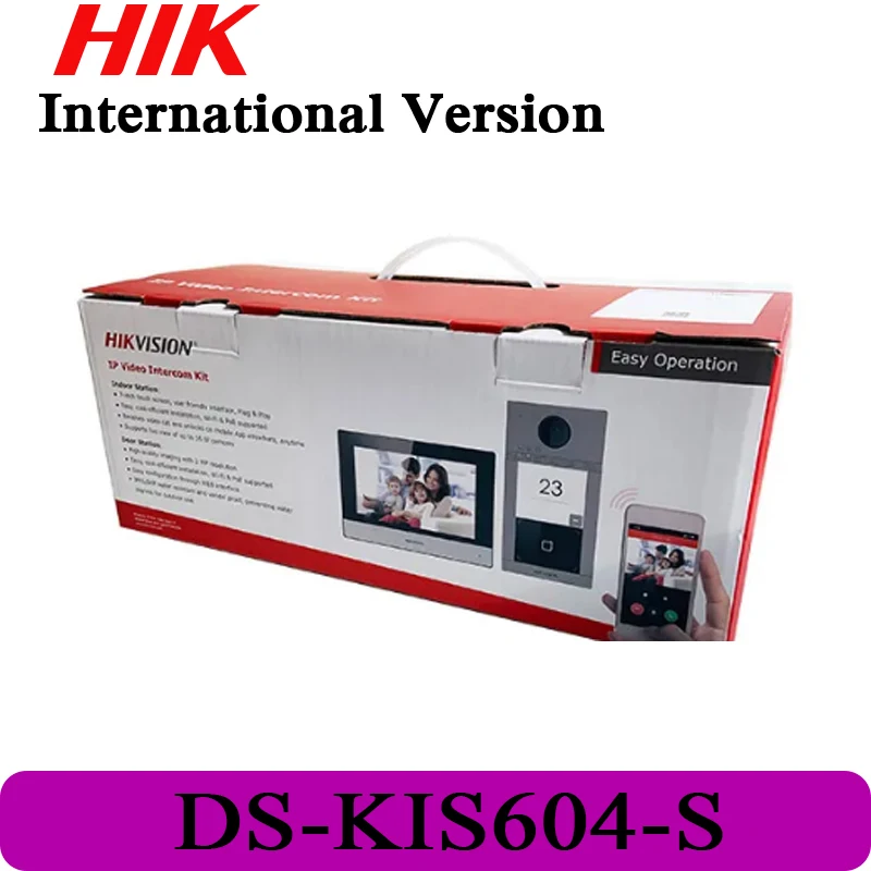 

Hik IP Video Intercom Kit DS-KIS604-S Include DS-KV8113-WME1+DS-KH6320-WTE1 And 16GB TF card