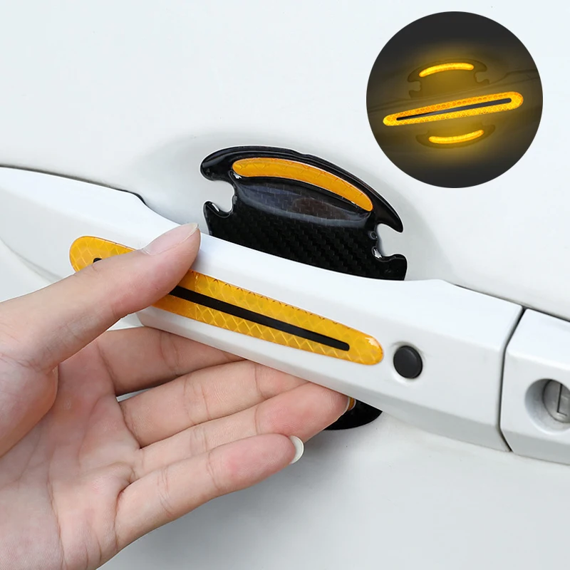 

Reflective Car Stickers Door Handle Bowl Cover Sticker Reflector For Kia Rio K2 K3 K5 Ceed Sportage Sorento Soul Optima
