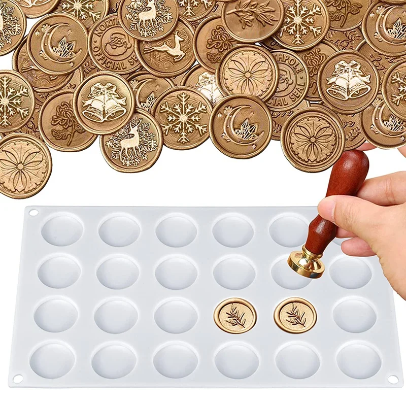 Promotion! Silicone Pad/Wax Stamp Pad 24 Pore Wax Seal with Removable Adhesive Points for DIY Craft |