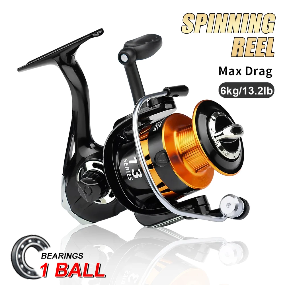 

1000-3000 Series Spinning Reel CNC Aluminum Metal Spool Fishing Reel 5.2:1 Gear Ratio Freshwater Reel Fishing Tackles