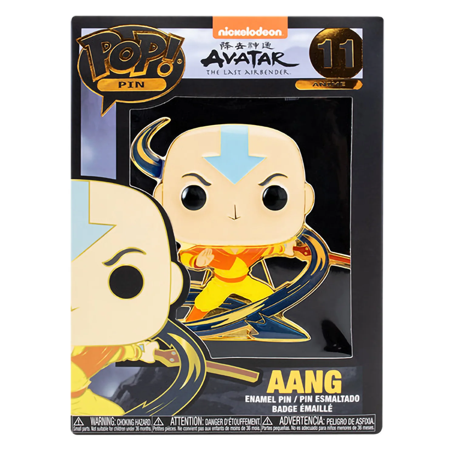 Значок Funko POP! Pin Avatar The Last Airbender Aang w/Chase Large Enamel AVAPP0006 металлический пин с подставкой