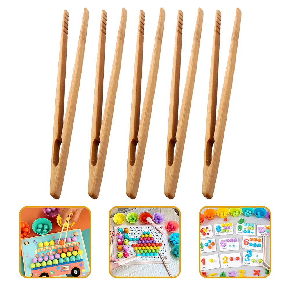 

5 Pcs Checkerboard Toddler Sports Toys Tweezers Kids Fine Motor Tool Toddlers Wood Skills Educational