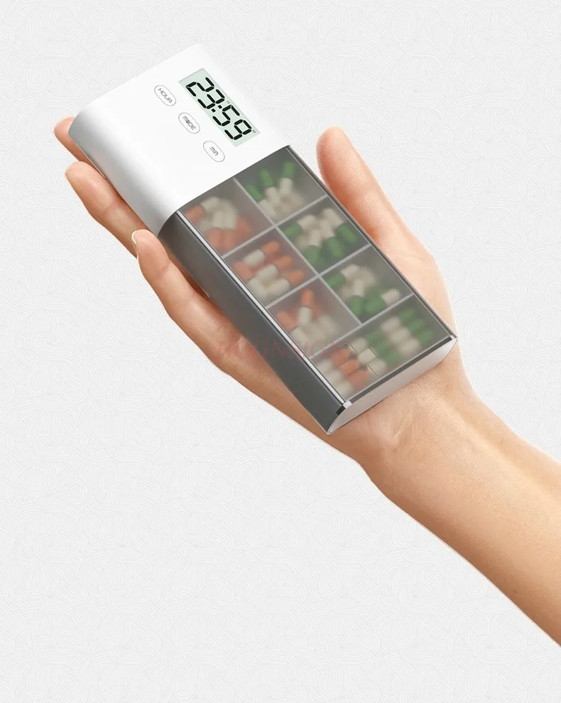 Умная медицинская коробка портативная электронная мини-коробка с таймером для