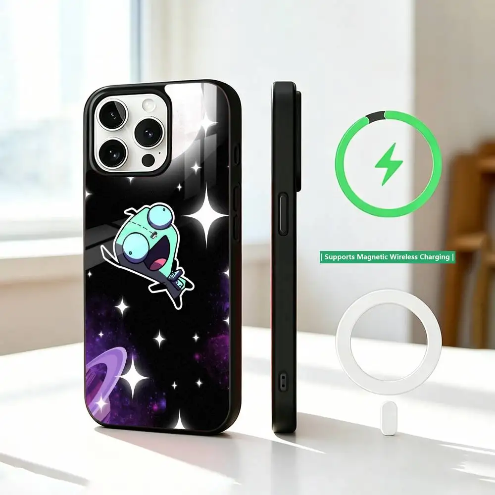 Чехол для телефона I-Invader Z-Zim Gir для iPhone 17, 16, 15, 14, 13, 12, 11 Plus, Pro с поддержкой магнитной беспроводной зарядки (art.: 3920db486c50e) - 3920db486c50e