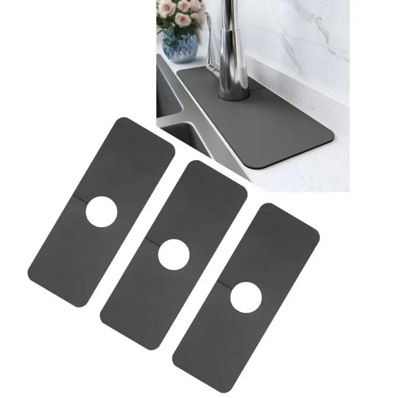 

Quick-dry Faucet Hood Sink Mat Absorption Quick-dry Kitchen Bathroom Faucet Water Heap Splash Water Tank