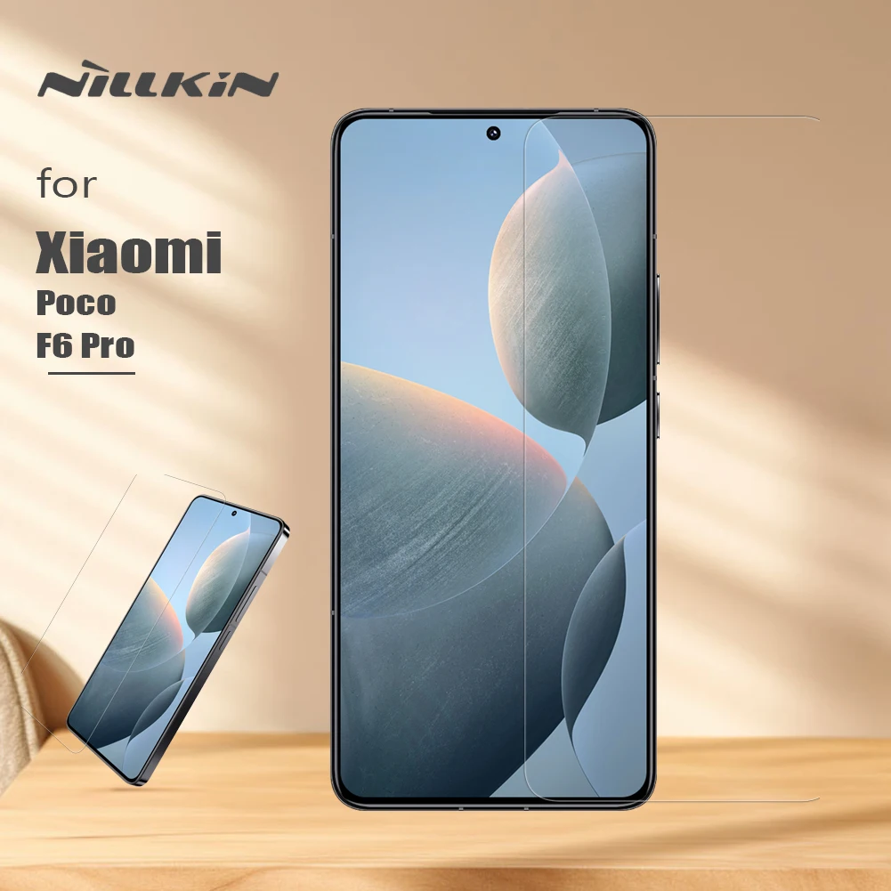 Для Xiaomi Poco F6 Pro 5G Nillkin закаленное стекло 9H Plus UltraClear 2.5D Защитная пленка для экрана