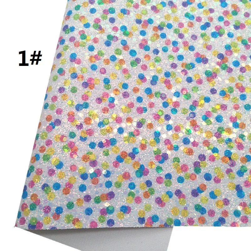 Радужные сердца в горошек с принтом крупной искусственной кожи виниловая кожа