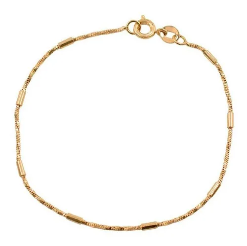 

Twisted Mouse Tab Bracelet with Straws Gold Plated