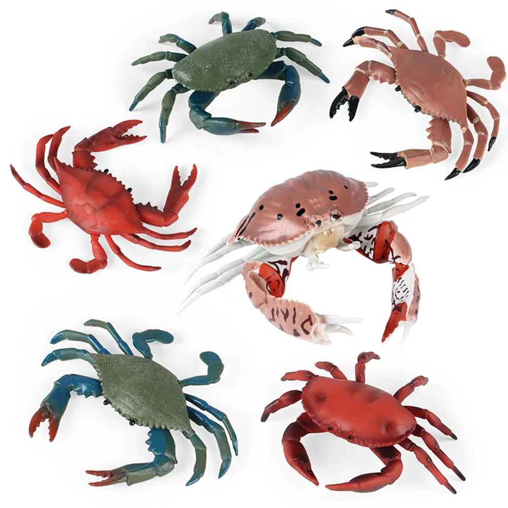 

Simulation Solid Marine Animal Model Bread Crab Ornament Child Cognition Doll Figurines Action Figures Collection Kids Toys