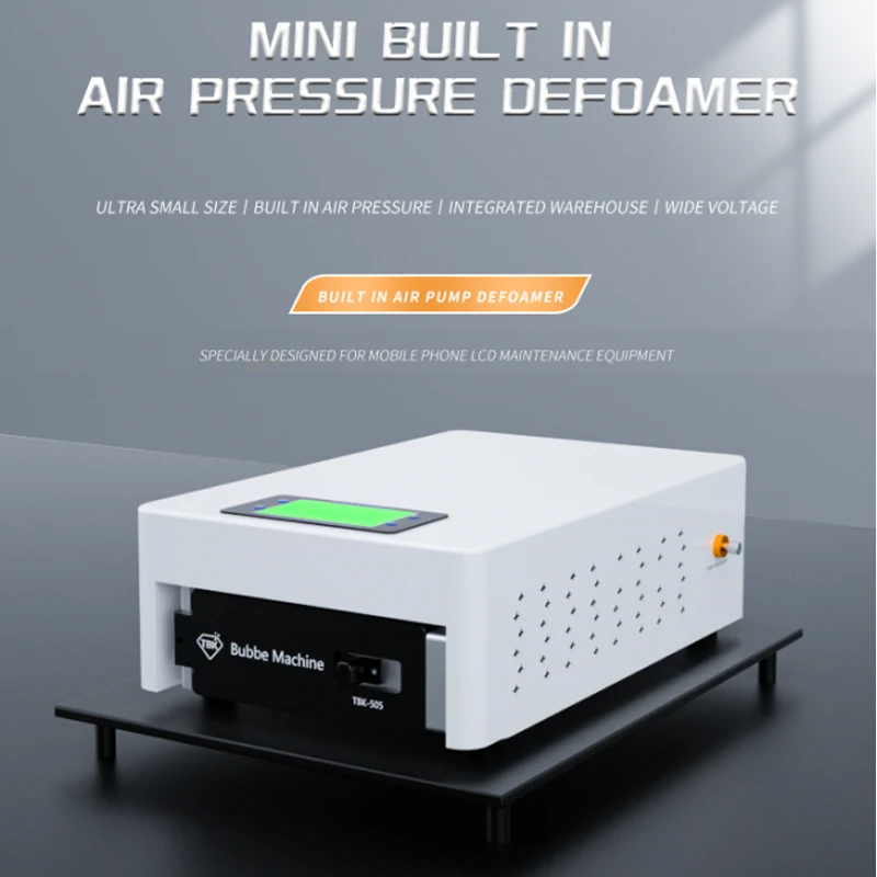 

TBK 505 Mini High Pressure Defoaming Machine Built-in Air Compressor Mobile Phone Repair LCD Screen OCA Bubble Remove Instrument