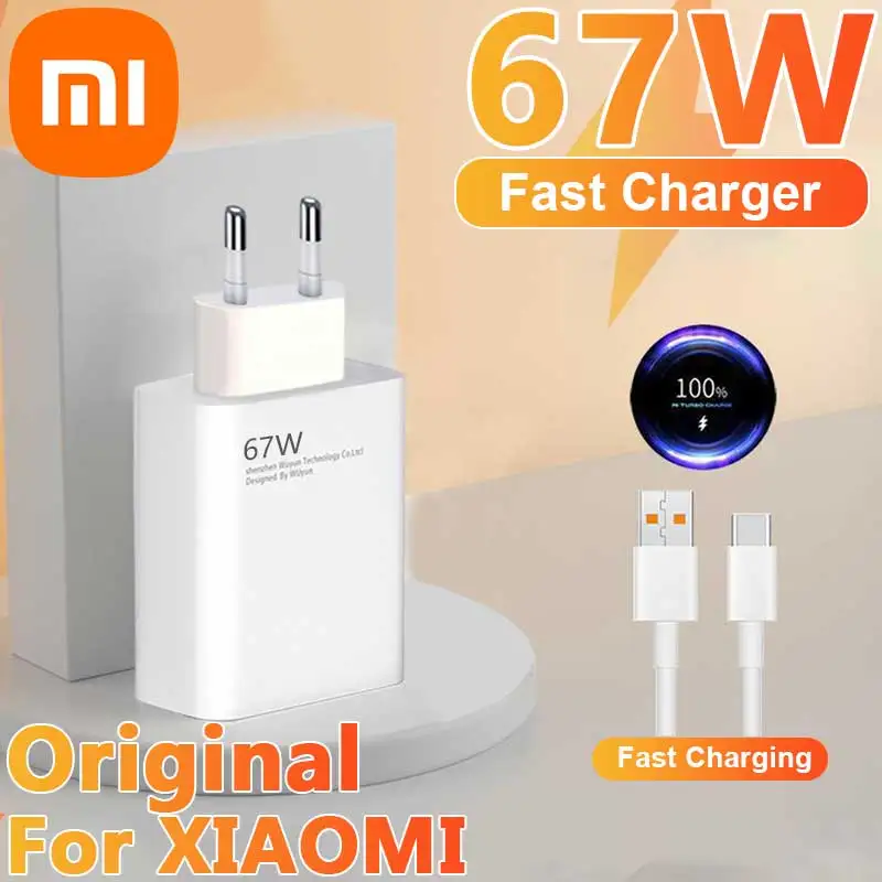 

Xiaomi Original 67W Fast Charger Xiaomi Mi 13 12 Ultra Pro Lite USB Charger Type C Cable Redmi Note 12 Turbo 11 Pro Poco X5 F5