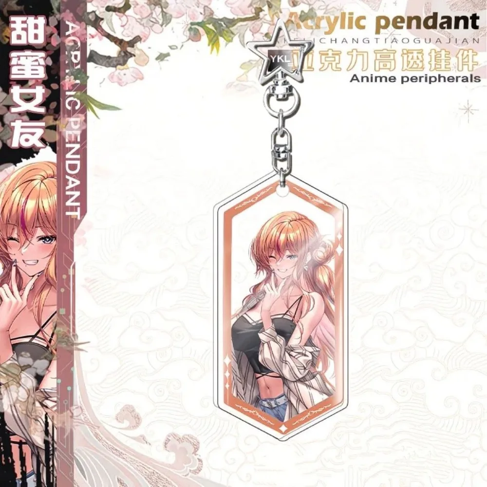 Фото Акриловый брелок-подвеска с персонажами аниме Sweet Girlfriend 3SAYUMI HONGO и Yanagi Shimi, украшение для сумки, аксессуар для косплея, игровой аксессуар №1