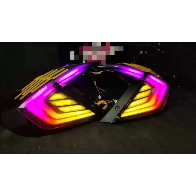 Задний фонарь для Honda Civic модифицированный задний радужного цвета стоп-сигнал