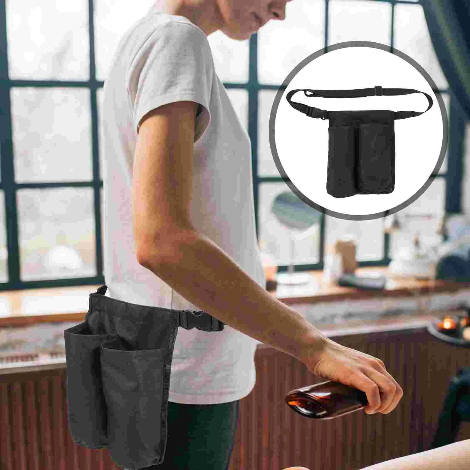 

Bottle Oil Waistholster Holder Storage Essential Pouchcream Double Therapist Essence Sleeve Case Box Beltmasseur Lotion Barber