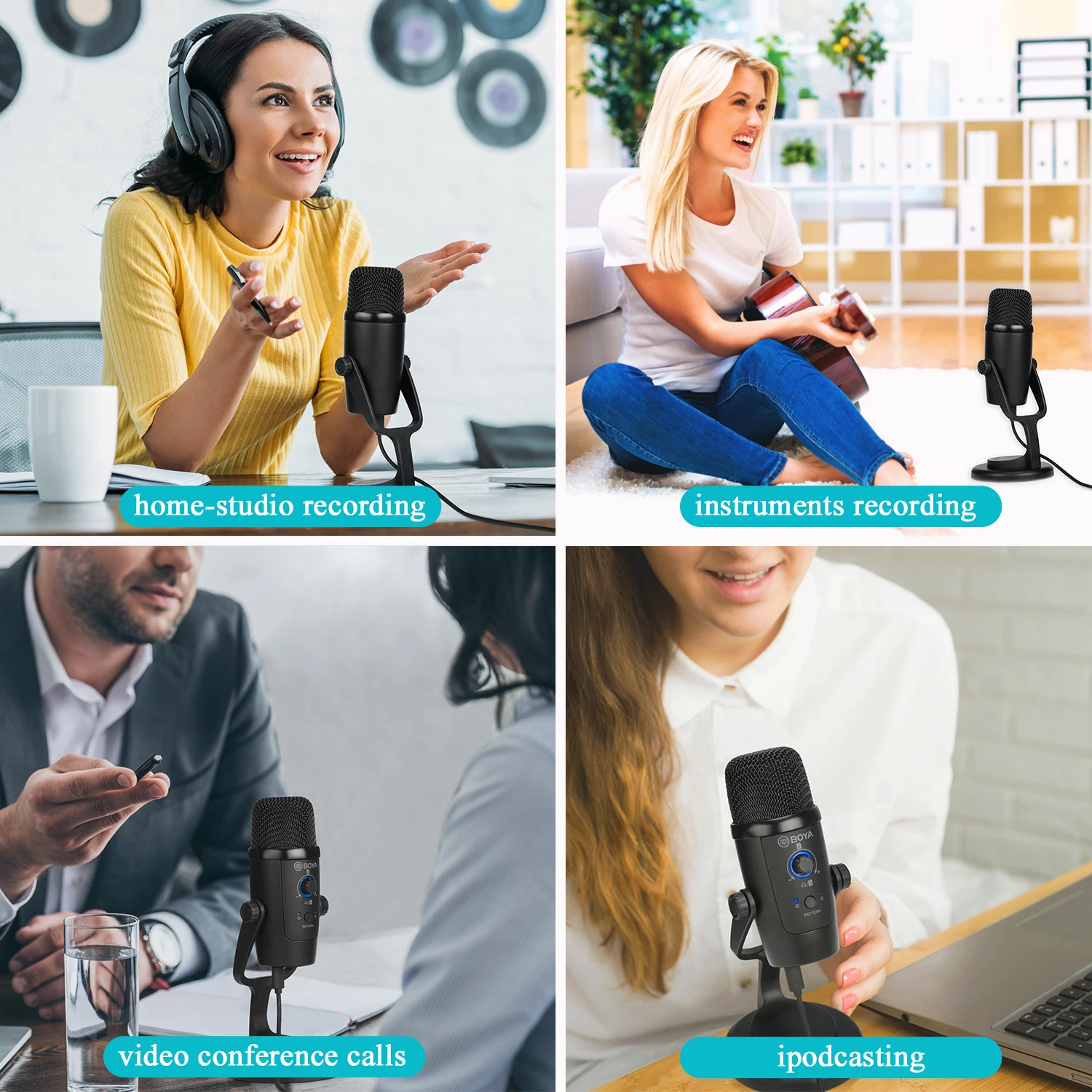 BOYA BY-PM500 USB микрофон для записи игровой конденсаторный ПК Android Windows Mac Youtube - купить