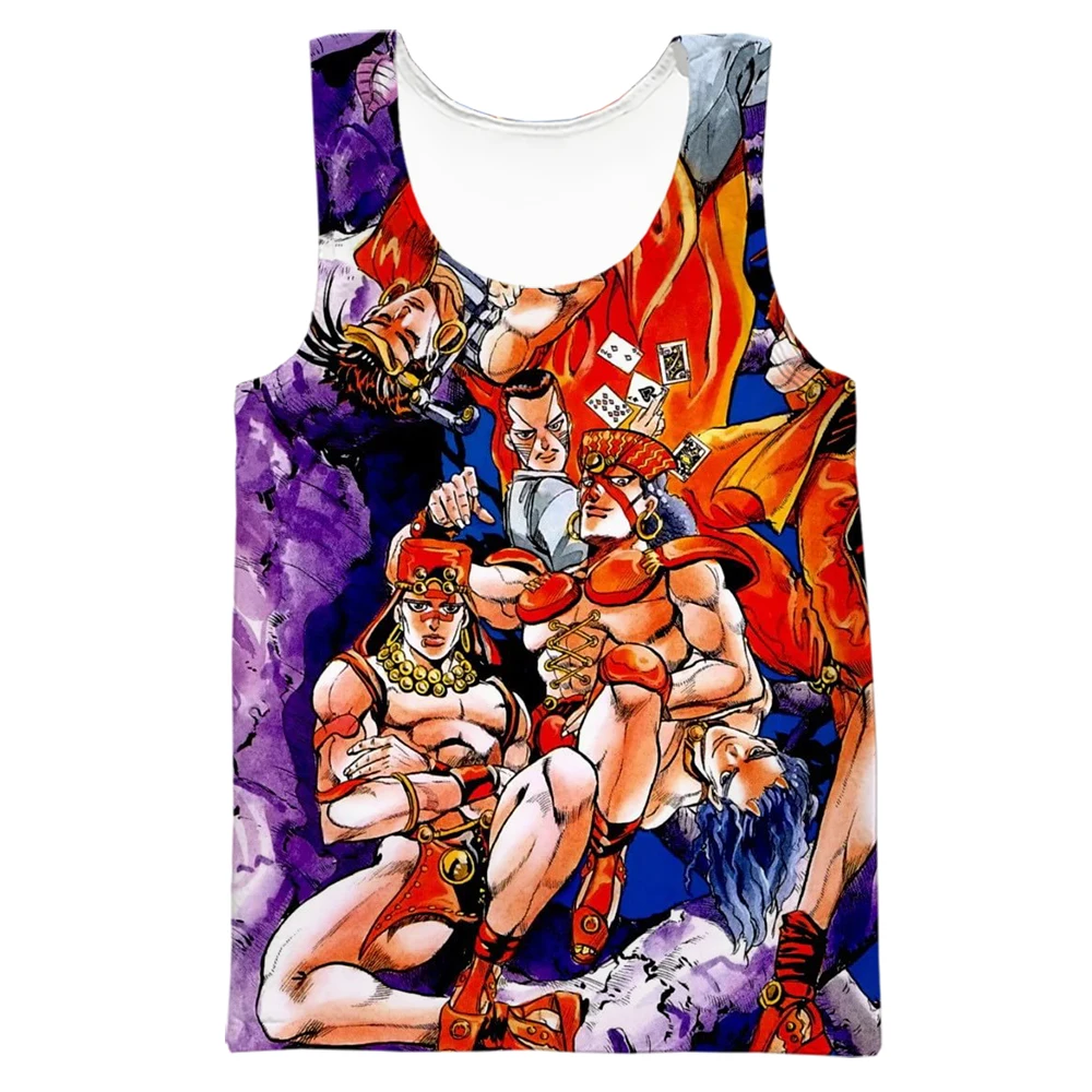 

CLOOCL Funny Manga Men Tank Tops 3D Graphic JOJO Bizarre Adventure Printed Sports Vest Fashion Funny Tops Dropshipping