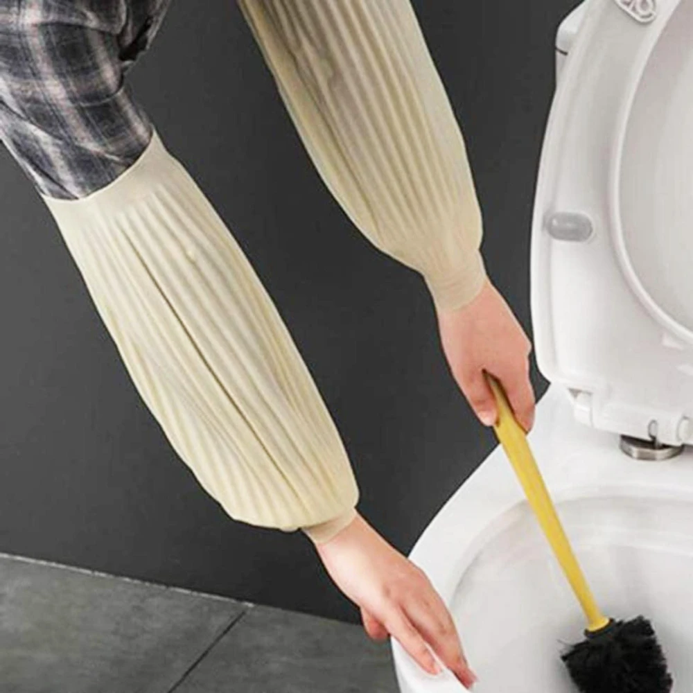 

Kitchen Cleaning Anti-Dust Protective Arm Cover Solid Color Latex Antifouling Waterproof Housework Cleaning Sleeve Oversleeve
