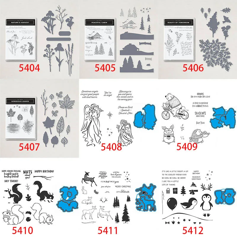 

Christmas Decoration Transparent Silicone Stamp Matching Etching Cutting Die