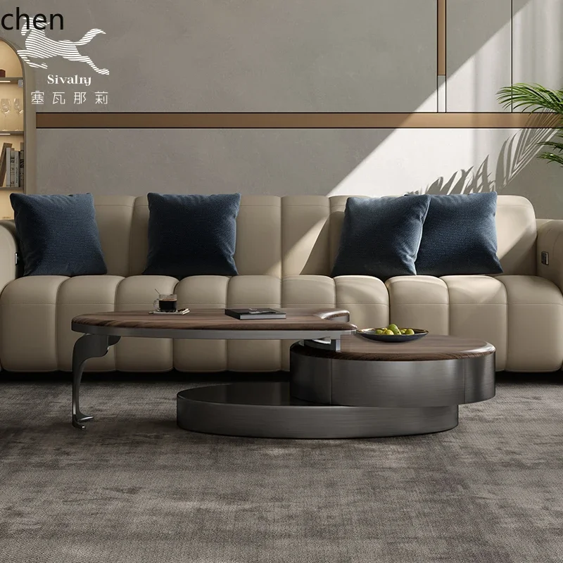 HSN светлый роскошный журнальный столик из цельного дерева для гостиной черного