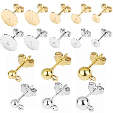 20 шт./лот, 925 посеребренный пустой столб, серьги-гвоздики, базовые фурнитуры, штифт для сережек, разъем для ушей, аксессуары для изготовления ювелирных изделий своими руками