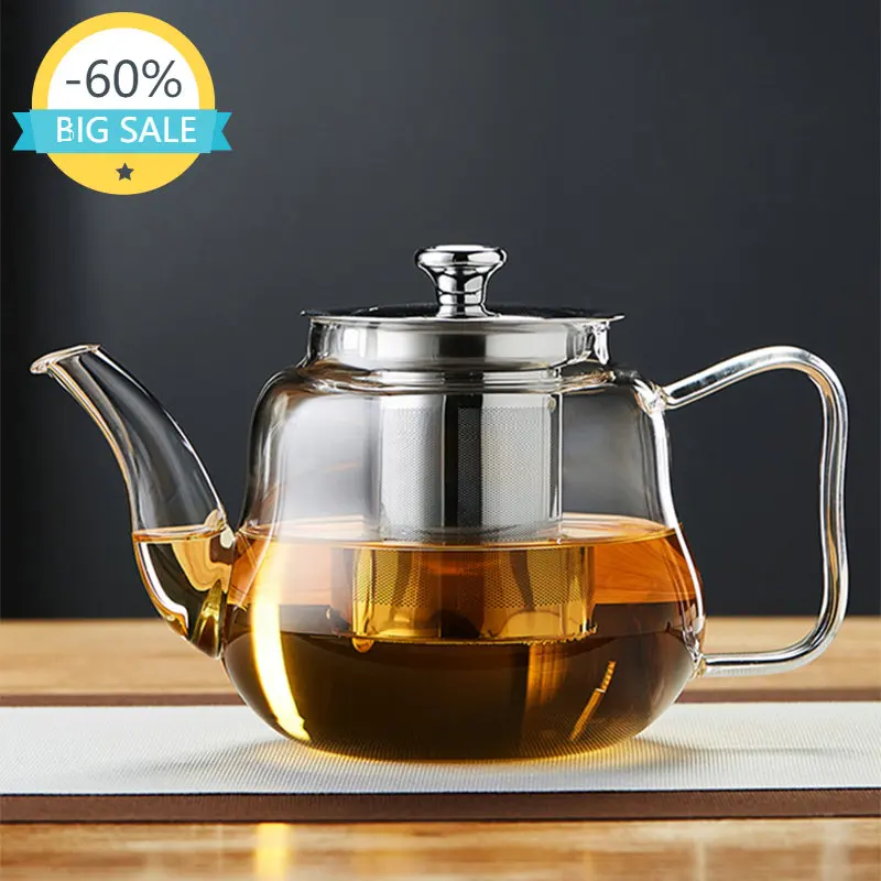 

Infuser Glass Tea Pot Kung Fu Filter Tea Infuser Boil Water Warmer Glass Tea Pot Filter Strainer Tea Accessories Kitchen