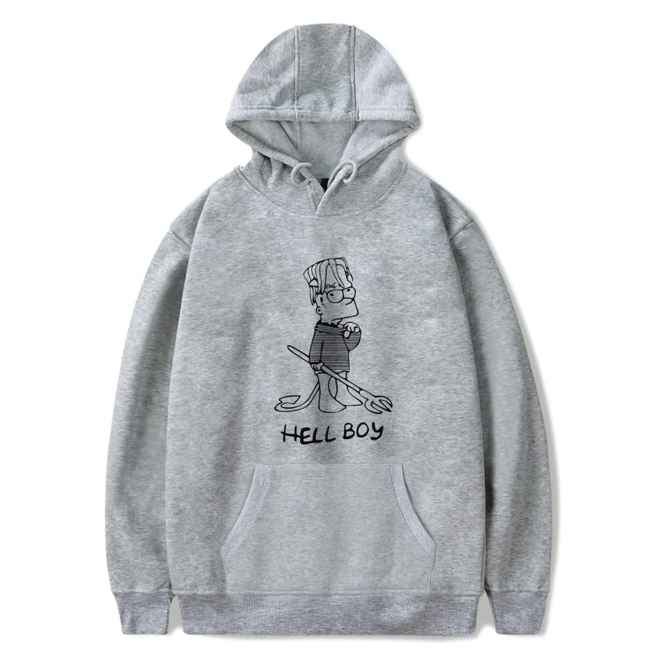 

Толстовка с капюшоном Lil Peep Hell Boy, популярный свитшот, модные худи в стиле хип-хоп, уличная одежда в стиле Харадзюку, пуловеры с капюшоном, топ...