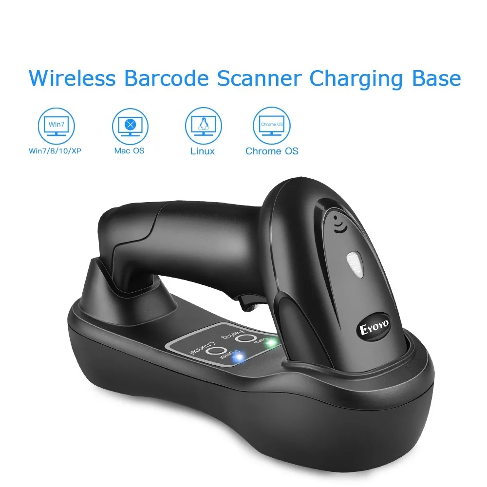 

2022 EY-6900D 1D Handheld Wireless Barcode Scanner Reader USB Cradle Receiver Charging Base Bar Code Scan Portable Scanning