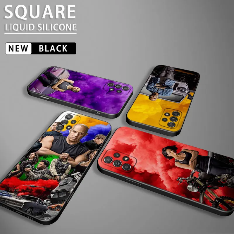 

Квадратный чехол Форсаж из жидкого силикона для Samsung Galaxy A53 A52 A70 A71 5G A73 NOTE 8 9 10 A22 LITE PLUS 20, чехол