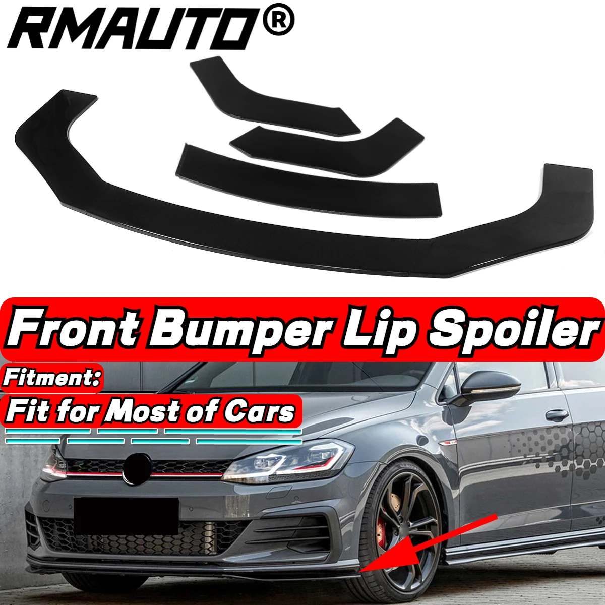 

Universal Car Front Bumper Splitter Lip Body Kits Diffuser Guard W205 W204 W203 C Class W211 W212 W213 E Class For AMG For GTR