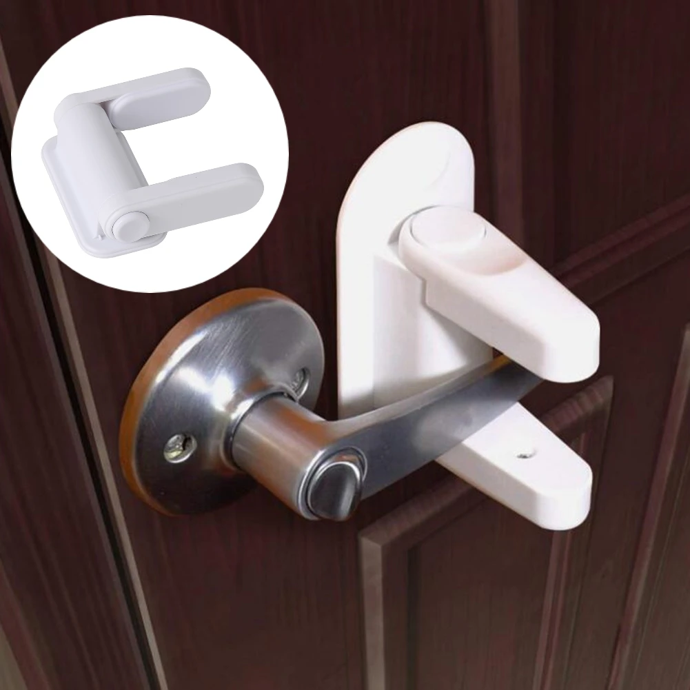 

Home Universal ABS Protection Device for Children Safety ABS Anti-open Handle Locks Door Lever Lock Baby Kids Safety Doors Lock