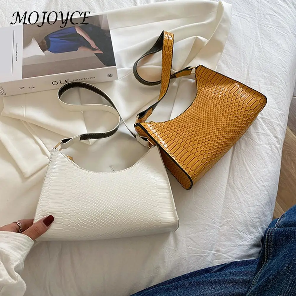

Fashion Snake Print Leather Underarm Shoulder Bags Women Handbag Clutch Top Quality Luxury Brand Purses Designer Crossbody Bags