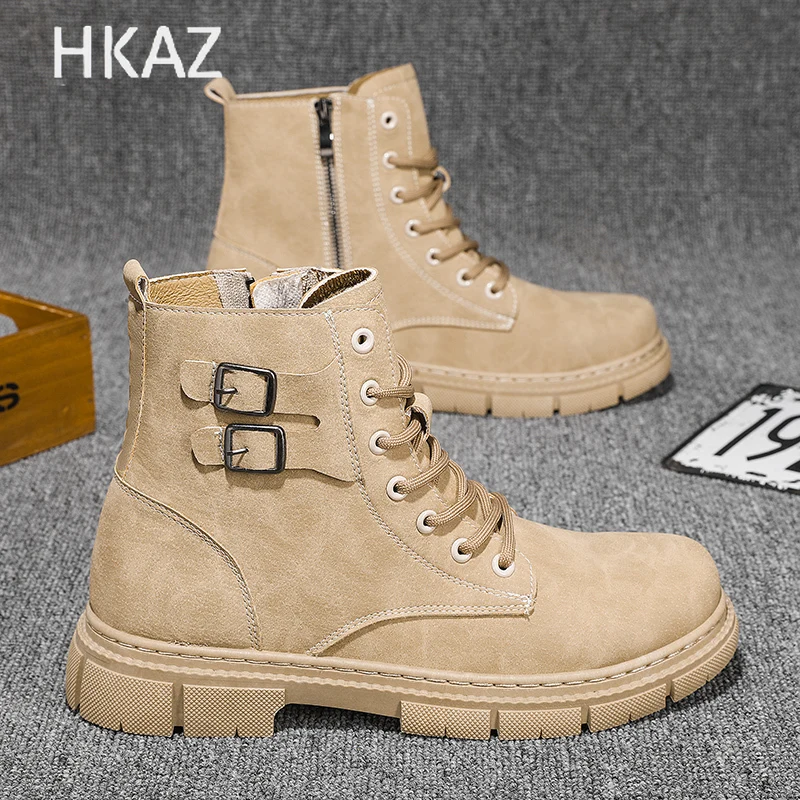 

Men's Boots Casual Fashion Wild Thick Bottom Comfortable Wear-Resistant Non-slip Explosive Style Spring and Autumn Main Push