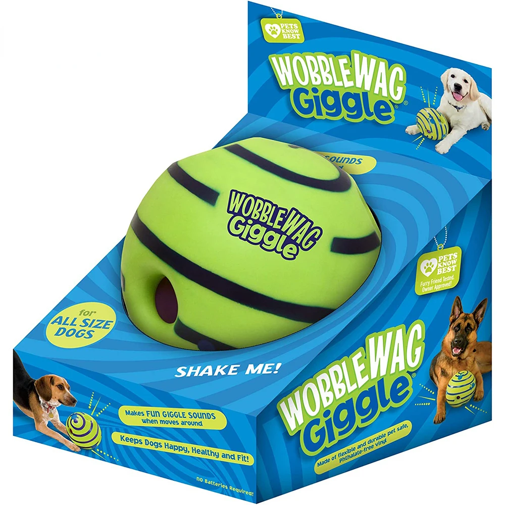 

Wobble Wag Giggle Glow Ball Interactive Pet toy dog squeaky balls self-healing puppy toy giggling sound ball chewing pet ball