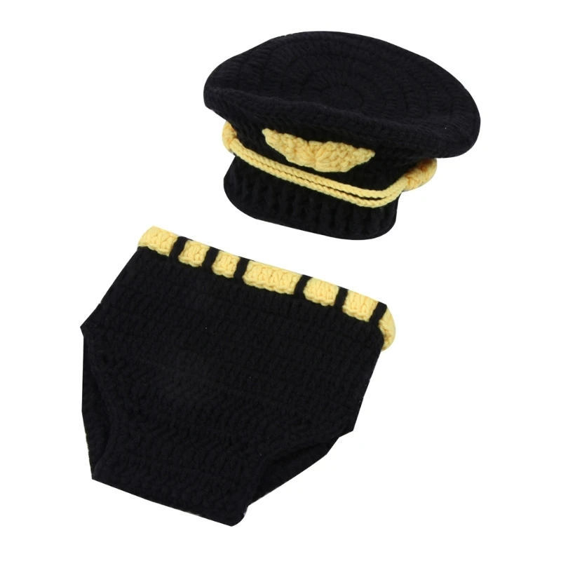 

Photography Props Infant Costume Crochet Baby First Knitting Outfits 69HE