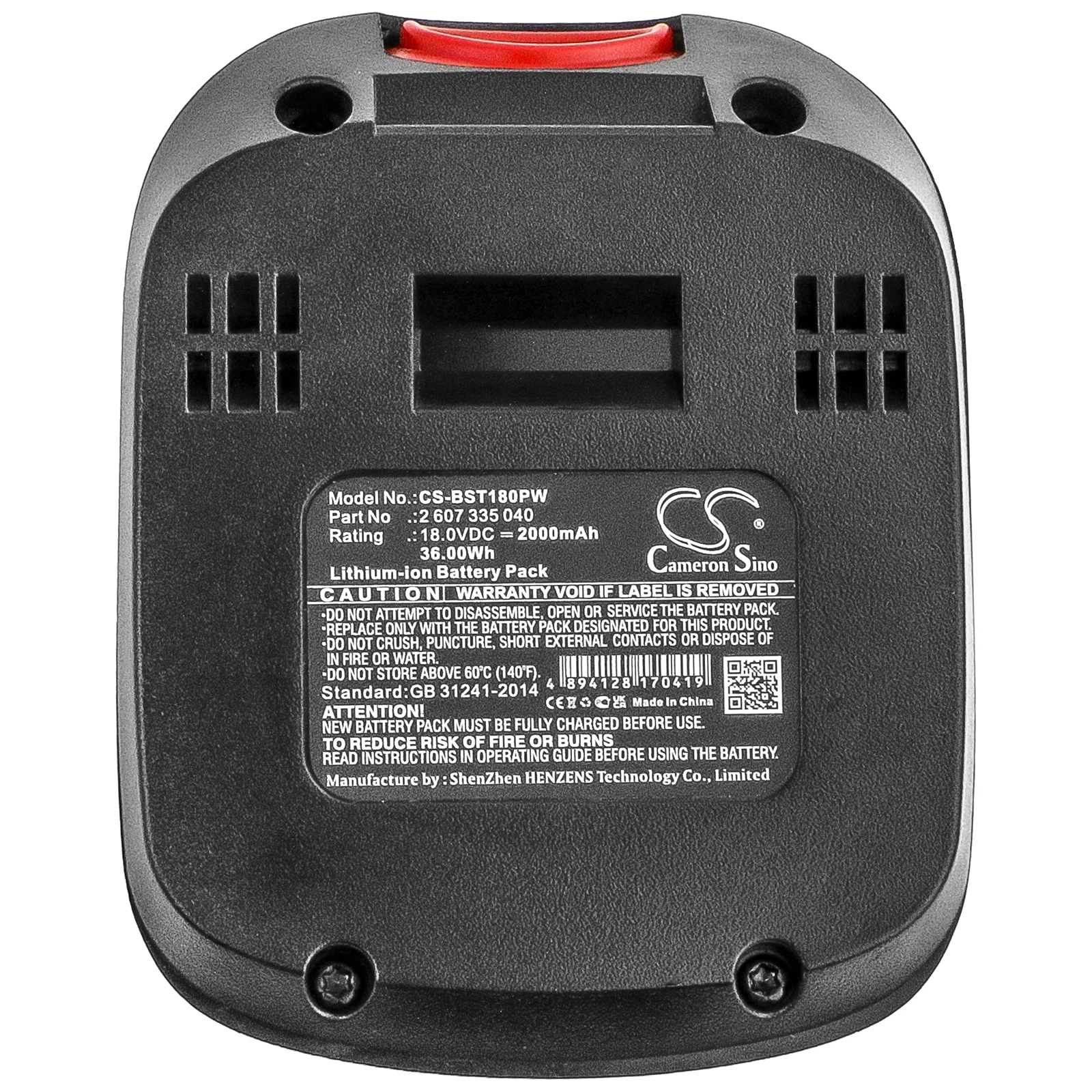 Аккумулятор CS 2000 мАч для Bosch 1 600 A00 DD7 Z00 000 1600A00DD7 2 607 335 040 336 039 208