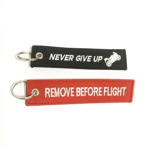 Car Keychain Textile Key Ring Buckle Lanyard Tags Remove Before Flight For Bmw Honda Harley Aprilia Auto Motorcycle Accessories