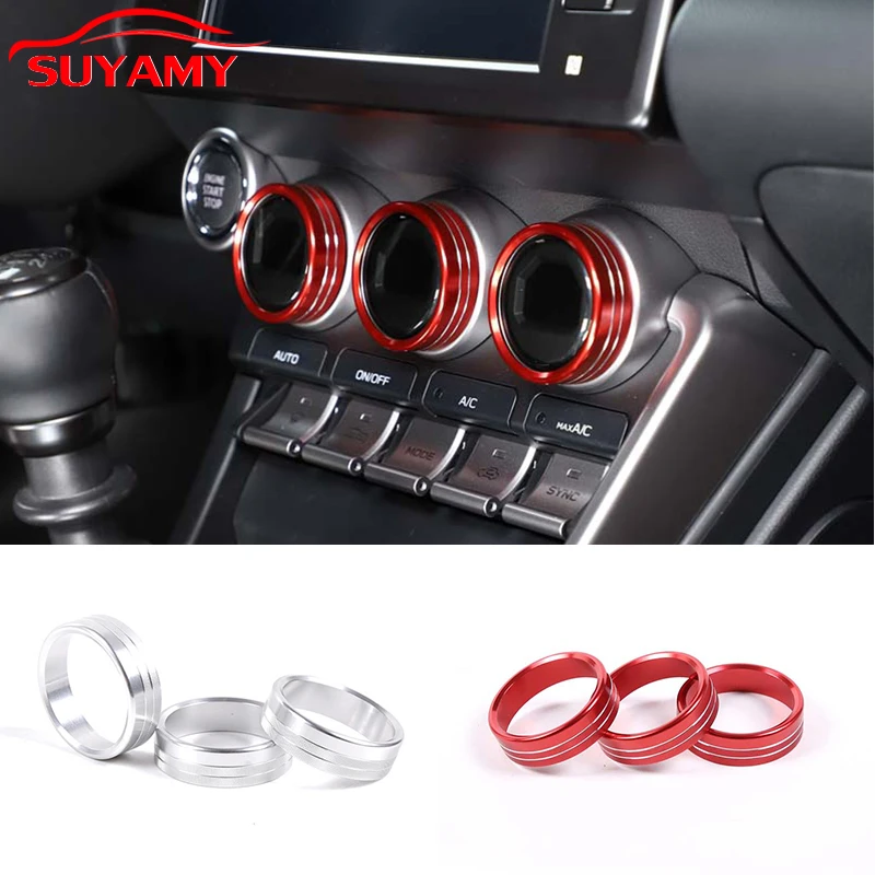 

3 шт., ручка для регулировки громкости автомобиля, из алюминиевого сплава