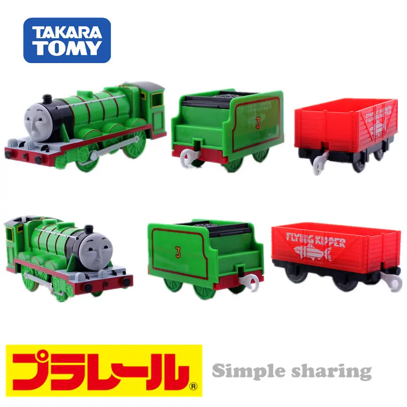 Железнодорожный поезд Takara Tomy из пла модель электрического паровоза с