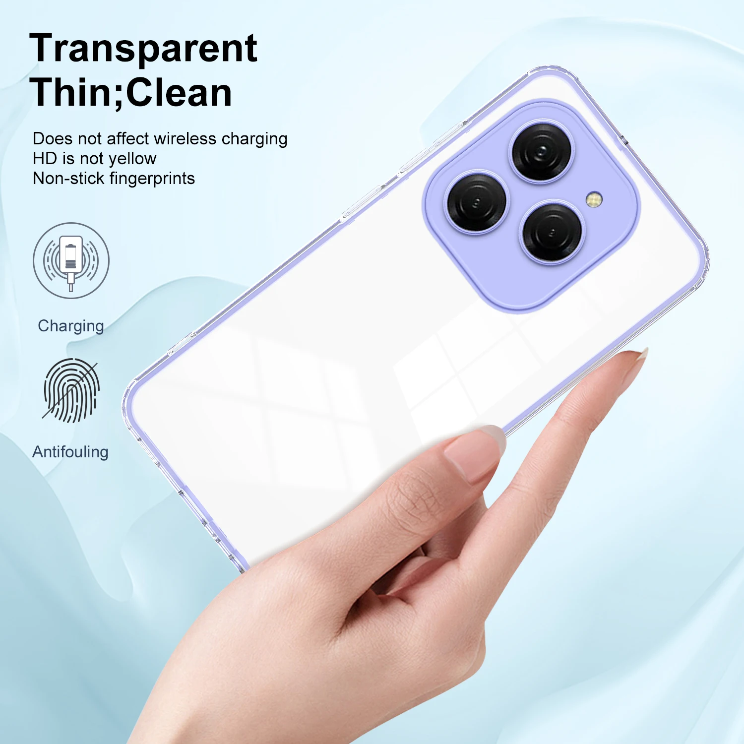 Прозрачная фоторамка для Infinix Hot 40 Pro 3 в 1 Силиконовая защита камеры симпатичный