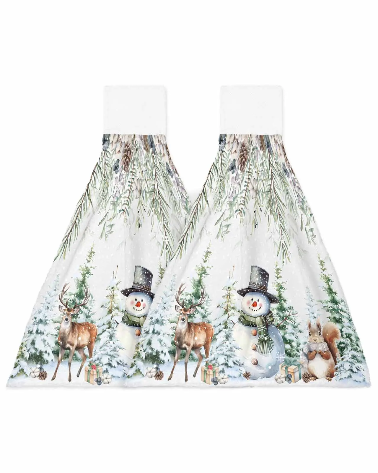 Рождественское полотенце с снеговиком