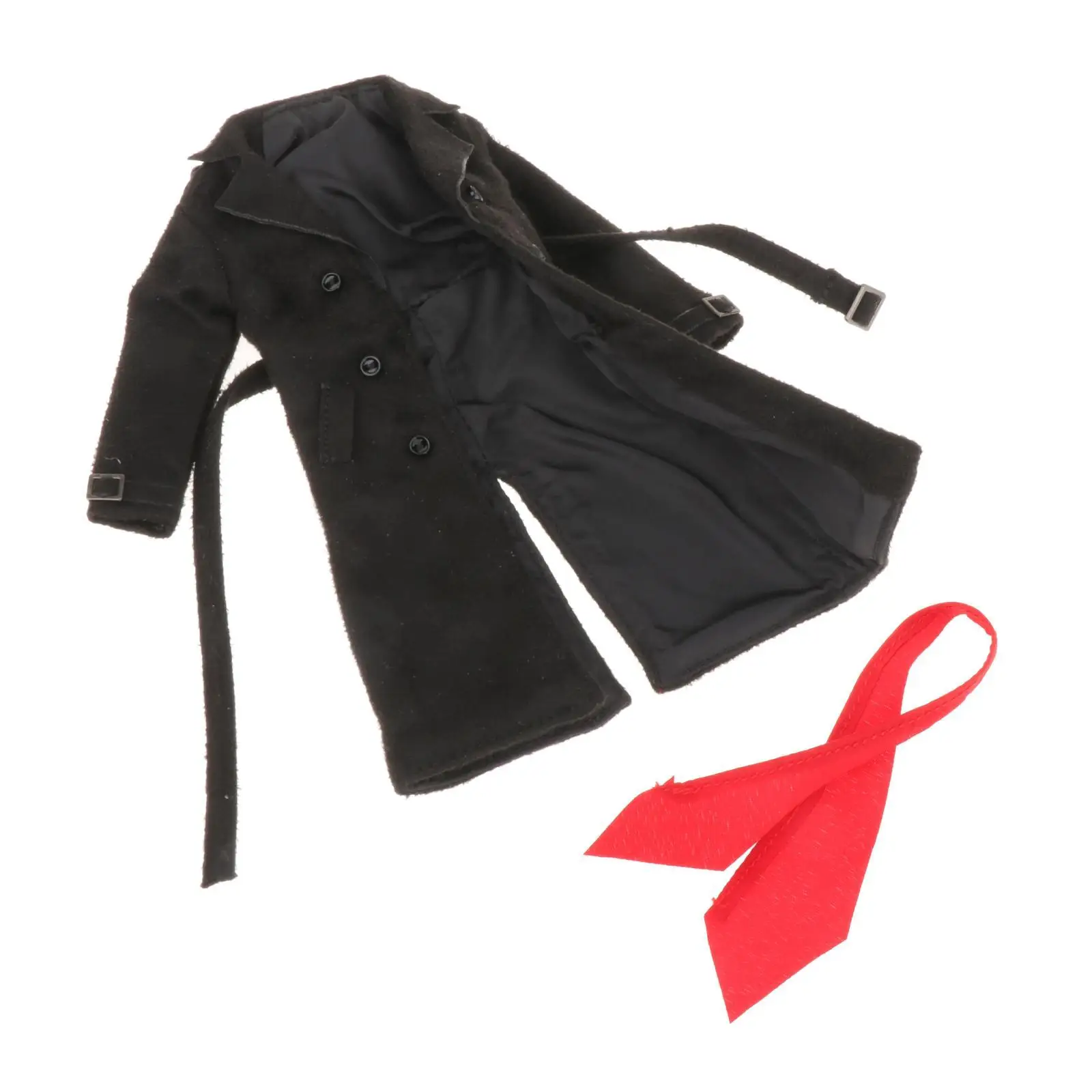 Мужская верхняя одежда в масштабе 1:12 мужская фигурка пальто костюм с шарфом для