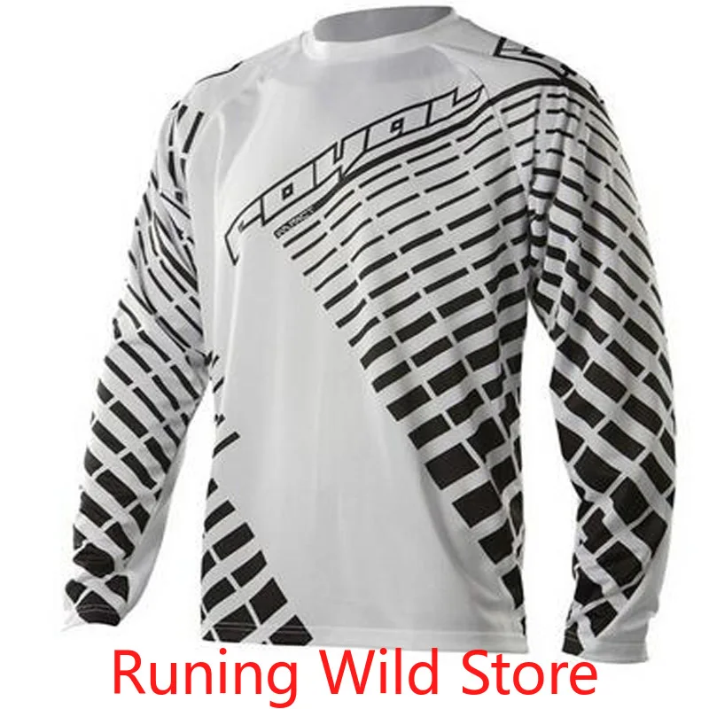

NEW 2021 Men Motocross Racing BLACK White JERSEY Motorcycle Long Sleeve Jersey MTB Downhill Bike Shirt MOTO MX DH Cycling Gear