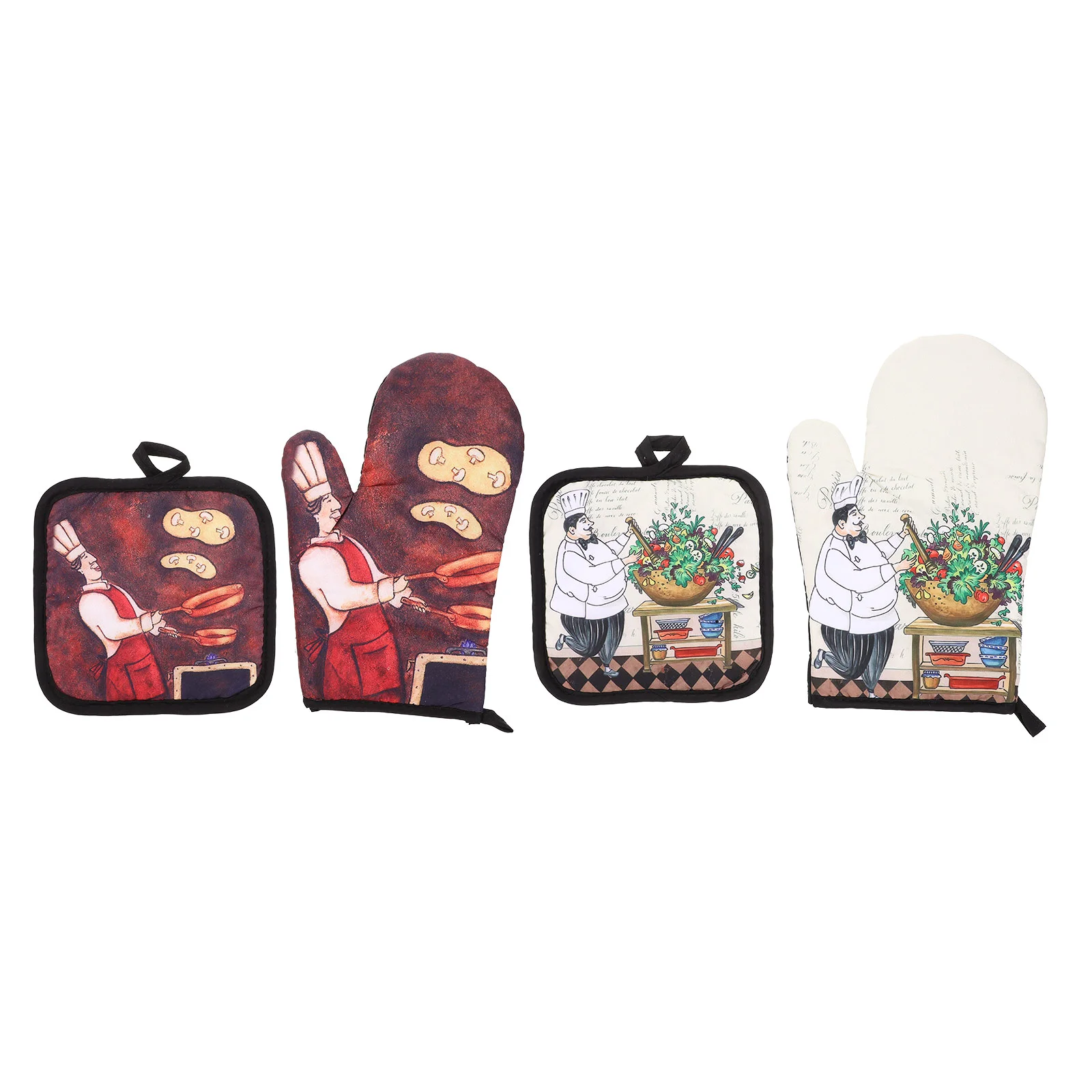 

2 набора декоративных подушек для стола, рукавицы, Креативные кухонные салфетки