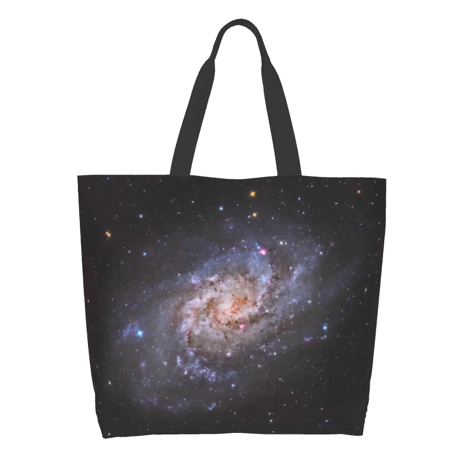 

Galaxy Sky Travel Storage Tote Lightweight Washable Shoulder Bags Handbag with Inside Pockets